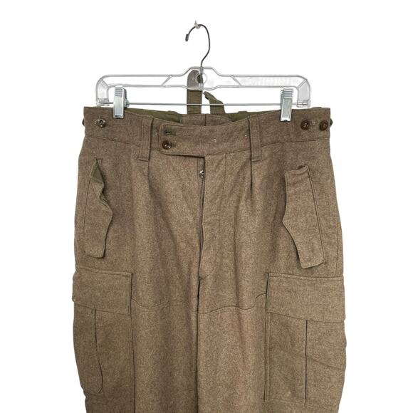 Vintage German Serios Field Pants Military Wool Cargo Size 33 X 29 - Picture 5 of 16
